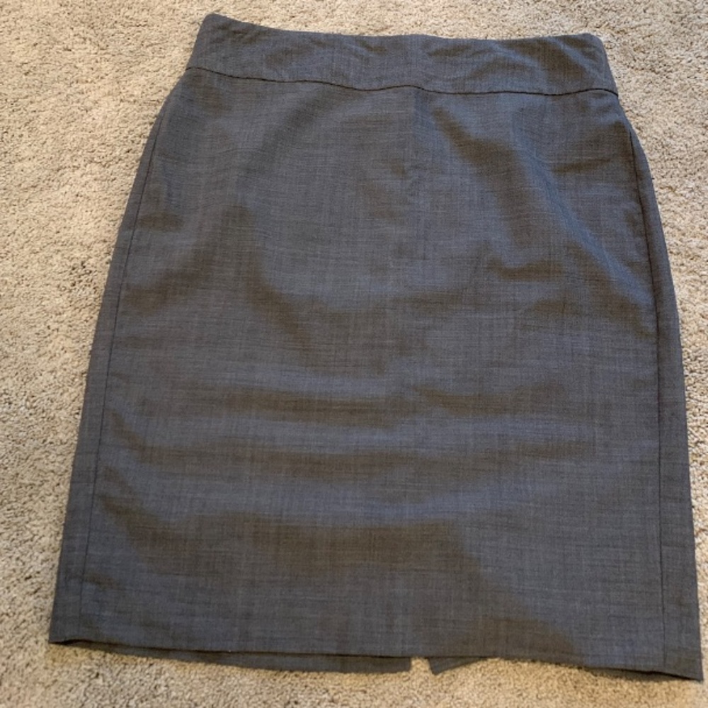 Banana Republic pencil skirt grey wool stretchy